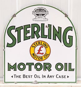 DSP Sterling Motor Oil w/ Logo Tombstone Sign (TAC)