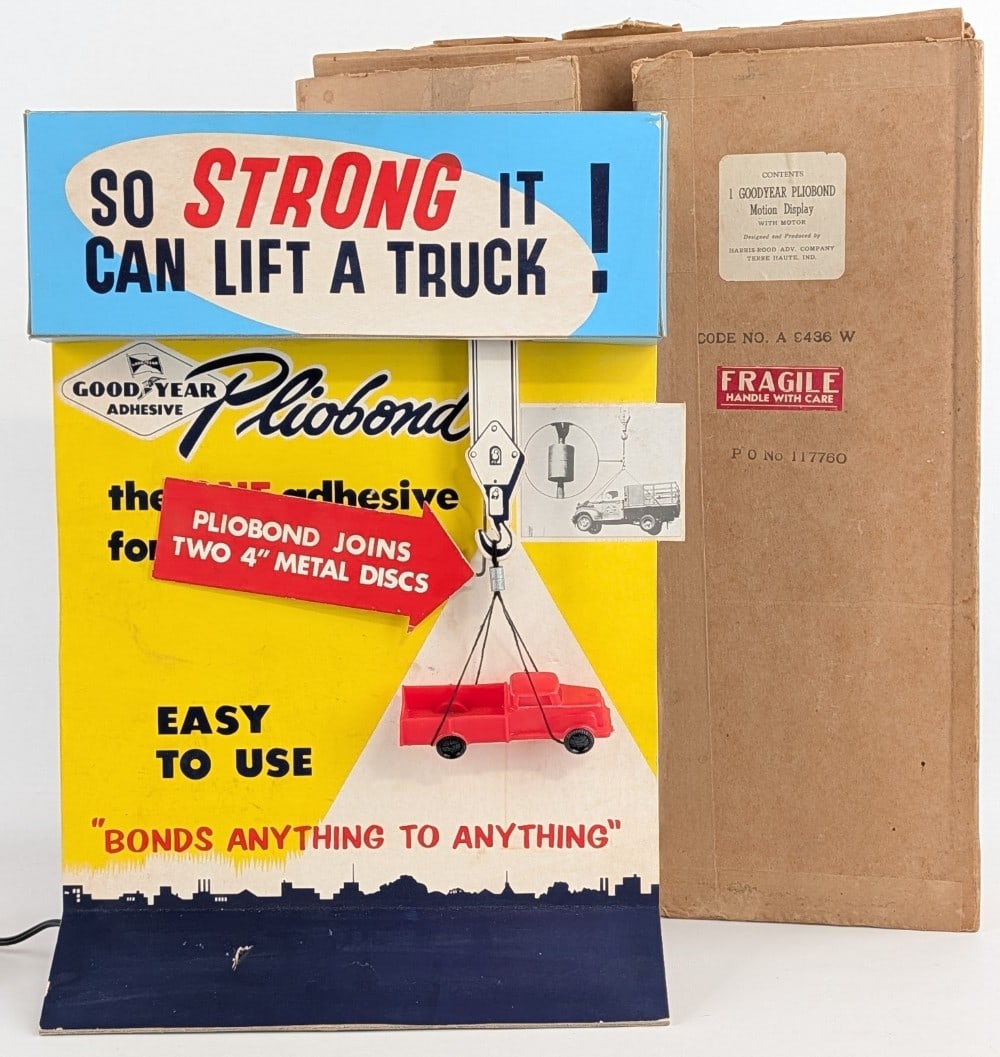 Vintage Goodyear Pliobond Motorized Motion Countertop Display w/ Box (1 of 19)