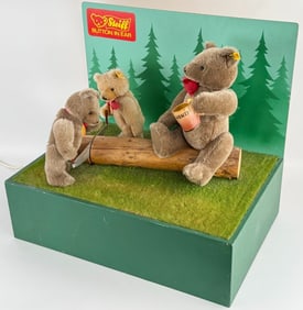 Vintage Steiff Teddy Bear Motorized Motion Store Display
