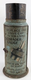 Schrader Tire Gauge Metal Countertop Display Cabinet