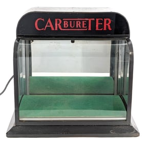 Carter Carbureter Glass Lighted Countertop Display Case