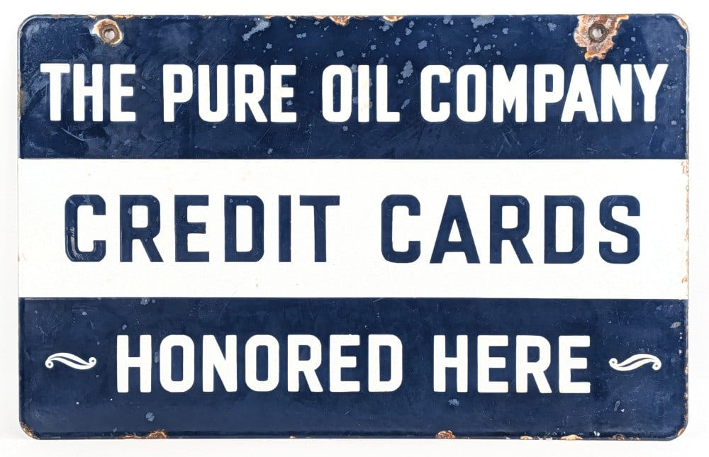 DSP Pure Oil Co. Credit Cards Honored Here Sign (TAC) (1 of 12)