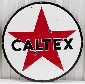 Vintage SSP Texaco Caltex Motor Oil / Gasoline Advertising Sign