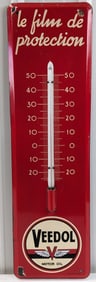 Large 39in Vintage SSP Veedol Motor Oil Advertising Thermometer w/ Winged Logo