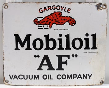 Vintage SSP Gargoyle Mobiloil AF Vacuum Oil Company Advertising Sign
