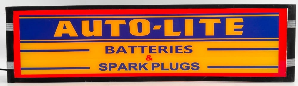 Over 3ft Lighted Auto-Lite Batteries & Spark Plugs Custom Countertop Sign (1 of 9)