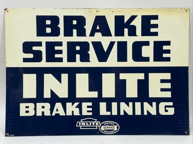 Early SST United Motors Service Inlite Brakes Sign