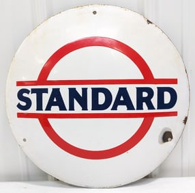 Vintage SSP Standard Oil Convex Advertising Sign