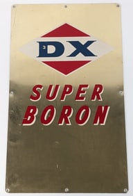 Vintage SST DX Super Boron Pump Plate Advertising Sign