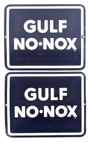 (2) SSP Gulf No-Nox Pump Plate Sign
