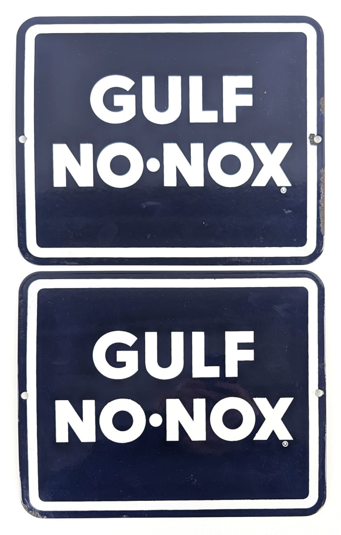 (2) SSP Gulf No-Nox Pump Plate Sign (1 of 6)