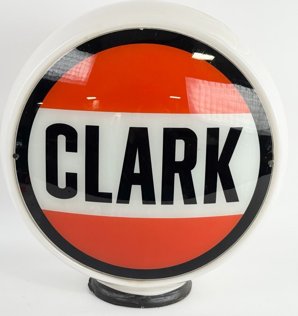 Vintage Clark Gas Pump Globe w/ Milk Glass Body (1 of 12)
