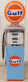 Restored Gulf Gas Station Southwest Pump Co. Gas Pump