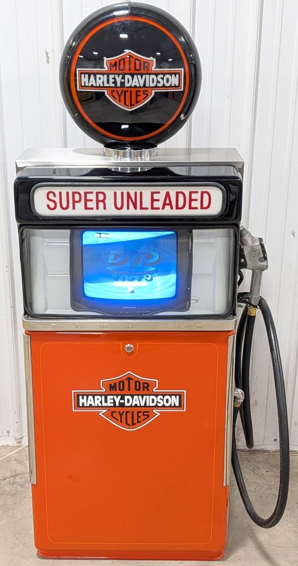 Custom Restored Tokheim 452 Harley-Davidson Gas Pump Television (1 of 12)