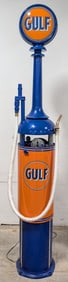 Restored Wayne Gulf Curbside Gas Pump w/ Globe