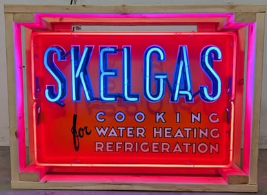3ft Vintage SSP Skelgas Neon Advertising Sign