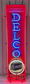 4ft Custom Delco Batteries Neon Sign
