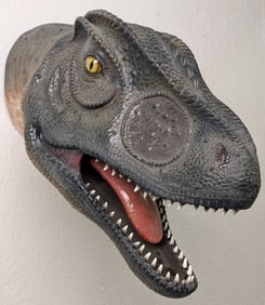 Life Size Allosaurus Dinosaur Fiberglass Shoulder Wall Mount