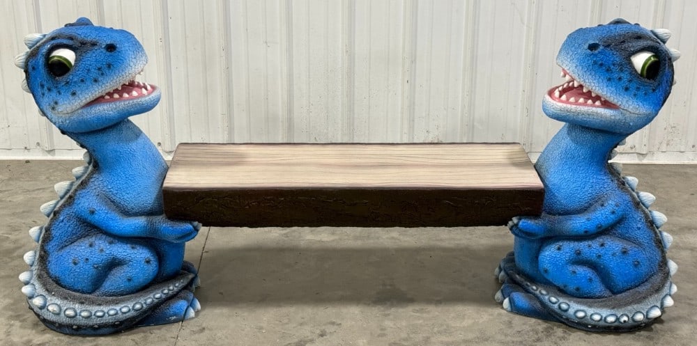 6ft Fiberglass Baby Dinosaur Bench (1 of 17)