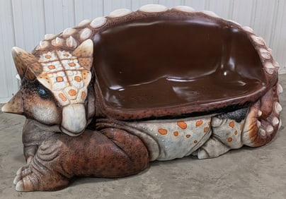 Life Size Ankylosaurus Dinosaur Fiberglass Bench