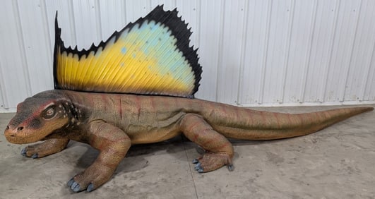 10ft Life Size Dimetrodon Fiberglass Dinosaur Statue