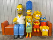 Life Size The Simpsons Family Fiberglass Display / The Simpsons Movie / Homer Bart Marge Lisa