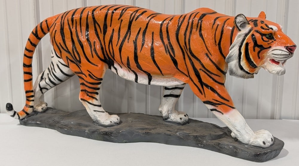Nearly 4ft Cast Metal Tiger Statue (1 of 9)