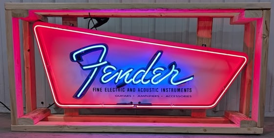 4ft Custom Fender Guitars Neon Sign