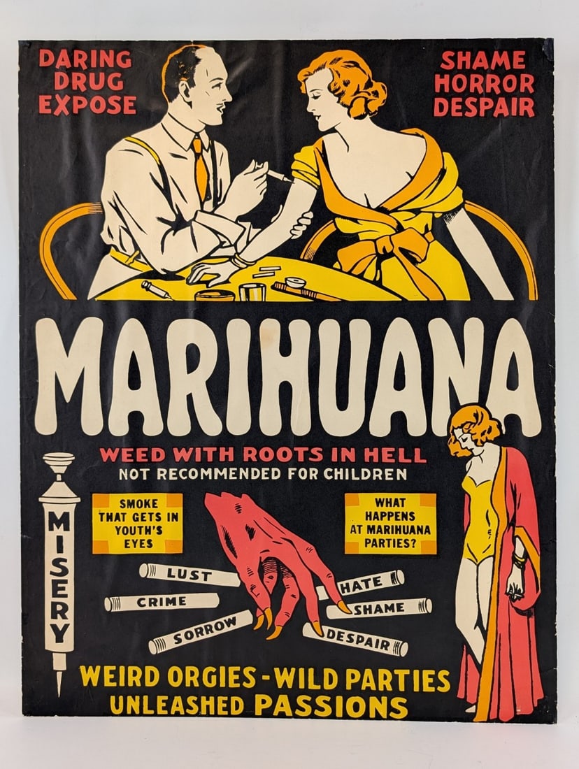 Vintage Marihuana Drug Expose Film / Movie Poster / Marijuana (1 of 13)