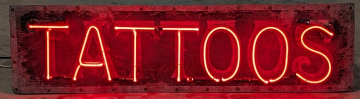 3ft Vintage Neon Tattoos Parlor Shop Advertising Sign