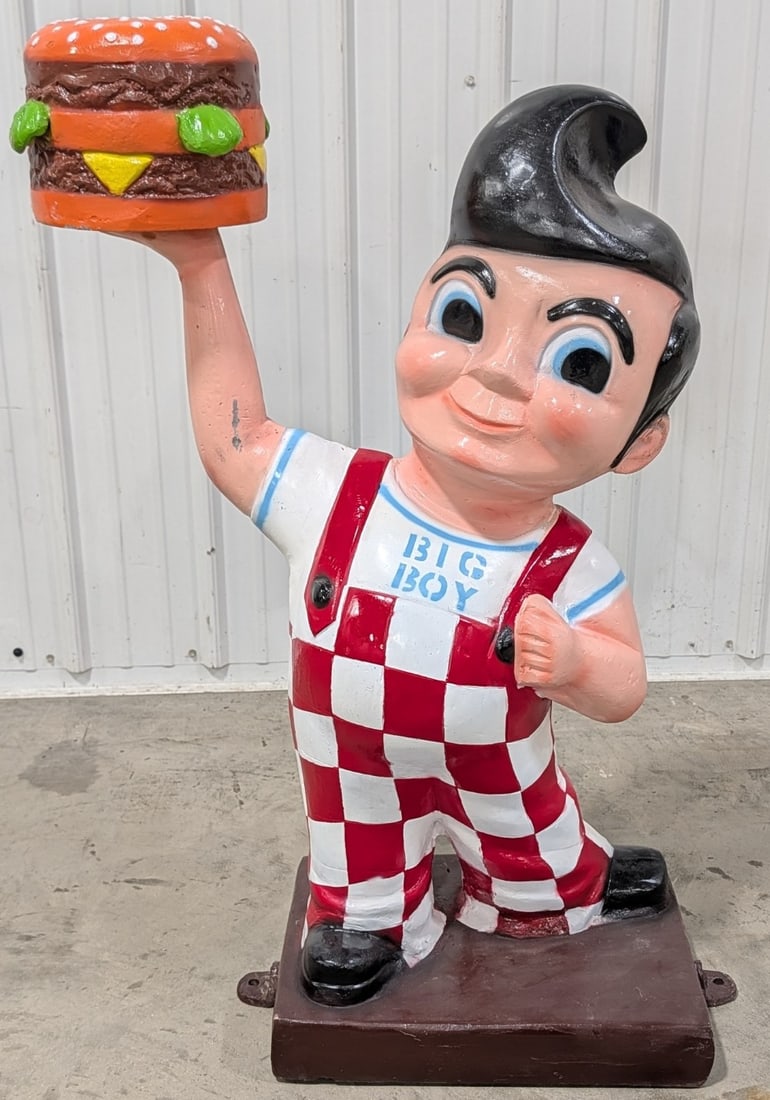 Nearly 3-1/2ft Big Boy Cast Metal Statue (1 of 9)