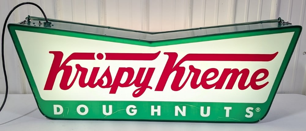 4ft Krispy Kreme Doughnuts 2-Sided Lighted Sign (1 of 12)