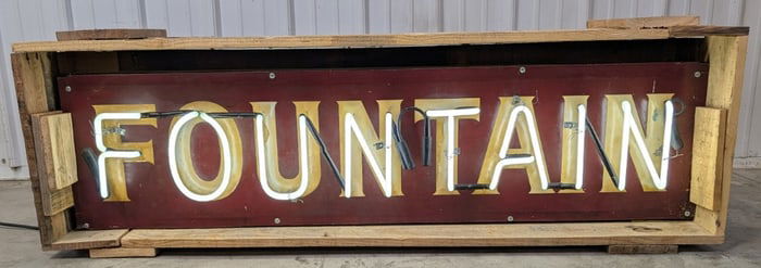 Custom 4ft Neon Soda Fountain Embossed Advertising Sign