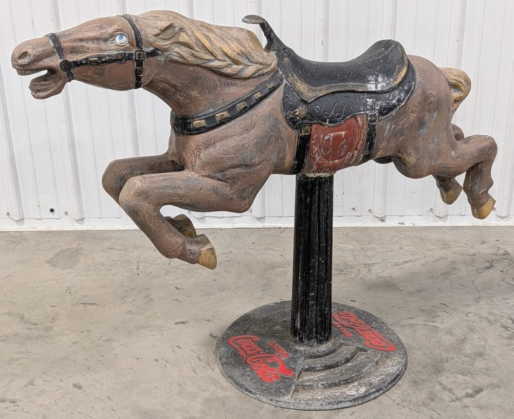 Cast Metal Carousel Horse w/ Coca-Cola Base (1 of 11)
