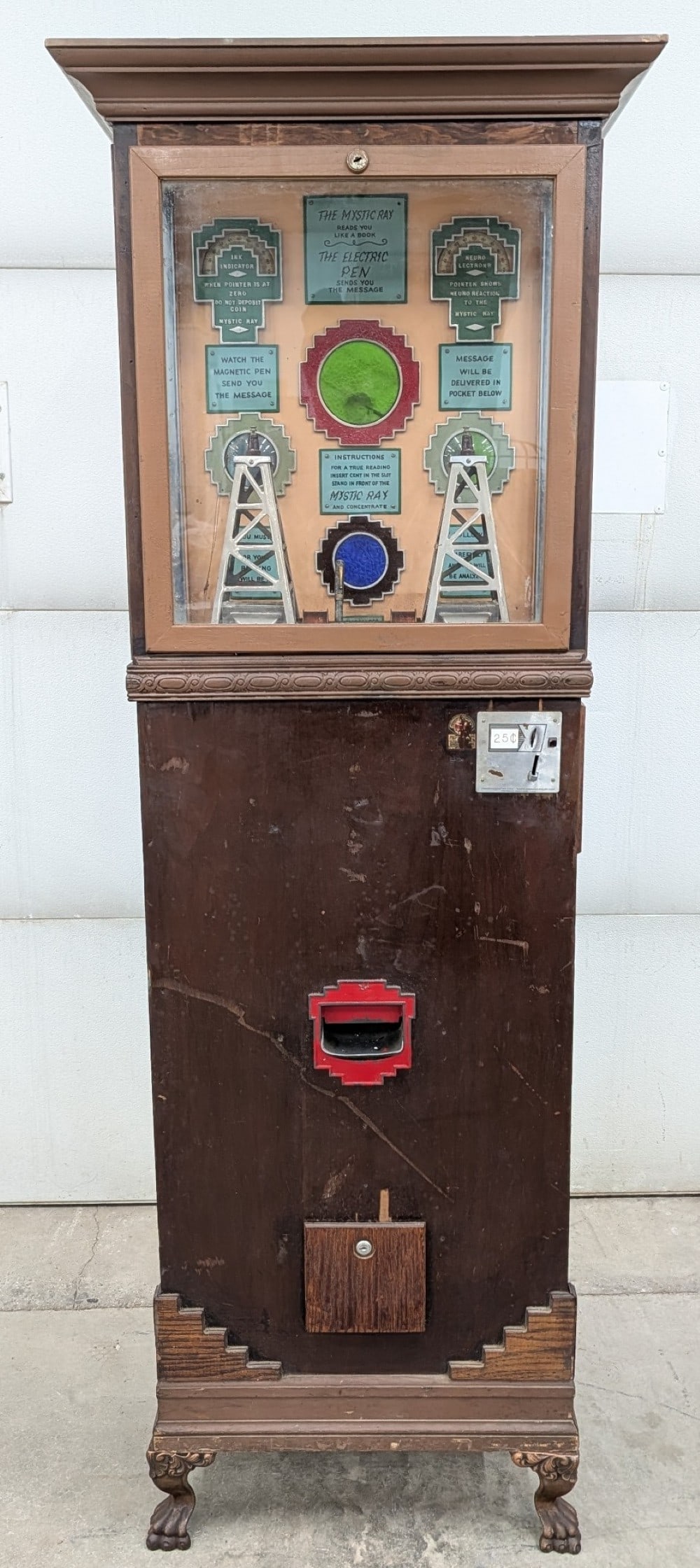 Vintage Mutoscope Mystic Ray Electric Pen Coin Op Fortune Teller Machine (1 of 15)