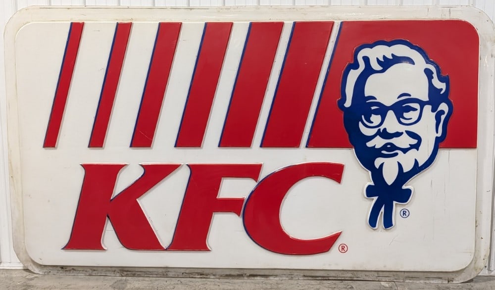 10ft Vintage KFC Kentucky Fried Chicken Embossed Lexan Advertising Sign (1 of 11)