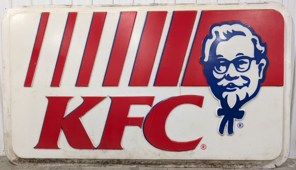 10ft Vintage KFC Kentucky Fried Chicken Embossed Lexan Advertising Sign (1 of 10)