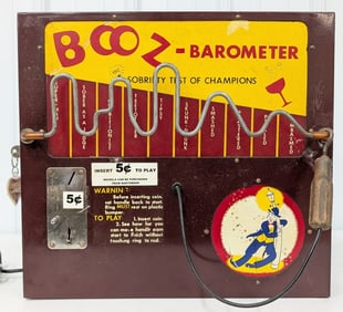 Vintage 5? Booz-Barometer Countertop Coin Op Skill Game