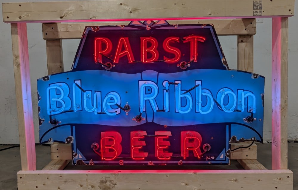 SSP Pabst Blue Ribbon Beer Neon Advertising Sign (1 of 10)