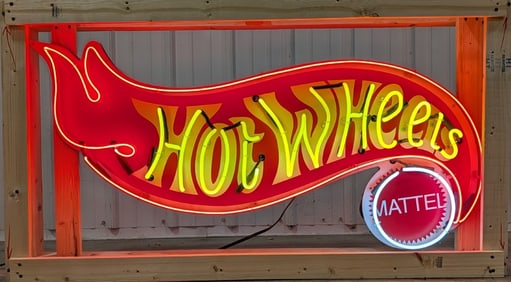 4ft Custom Mattel Hot Wheels Neon Sign