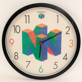 Vintage Nintendo 64 Video Game Dealer Promotional Clock