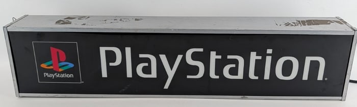 3ft Original Vintage Sony PlayStation PS1 Video Game Store Lighted Advertising Sign