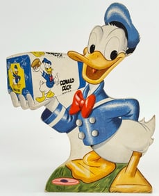 Vintage Walt Disney Donald Duck Bread Countertop Easel Back Sign