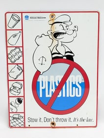 SSP Washington State Natural Resources No Plastics Popeye Sign