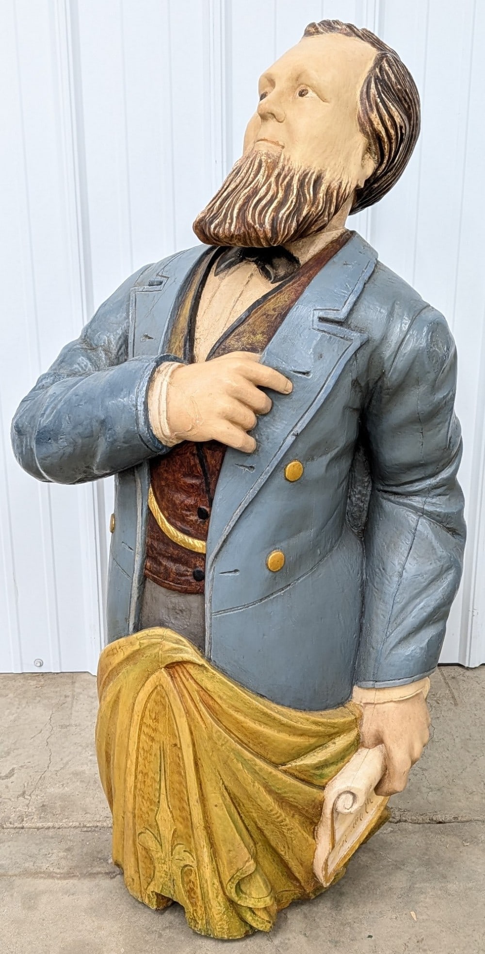 19th Century Carved & Polychrome Nautical Ships Figurehead (1 of 20)