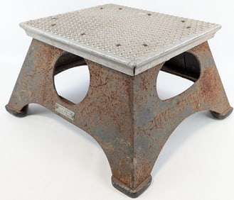 Vintage NYC Systems Conductor's Step Stool / New York Central Railroad