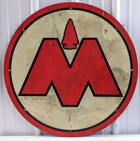 Vintage SST Monon Railroad Hoosier Line Advertising Reflective Sign