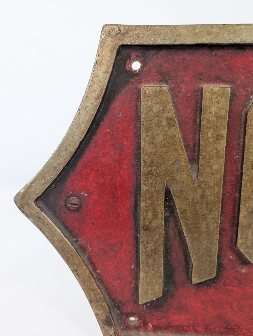 3ft Vintage North Shore Line Railroad Cast Metal Sign / Chicago - 6