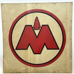 3ft Vintage Monon Railroad Hoosier Line Fiberglass Sign