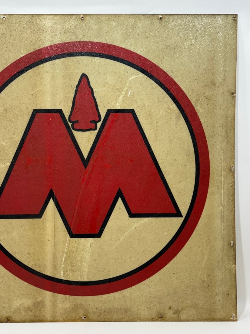 3ft Vintage Monon Railroad Hoosier Line Fiberglass Sign - 3